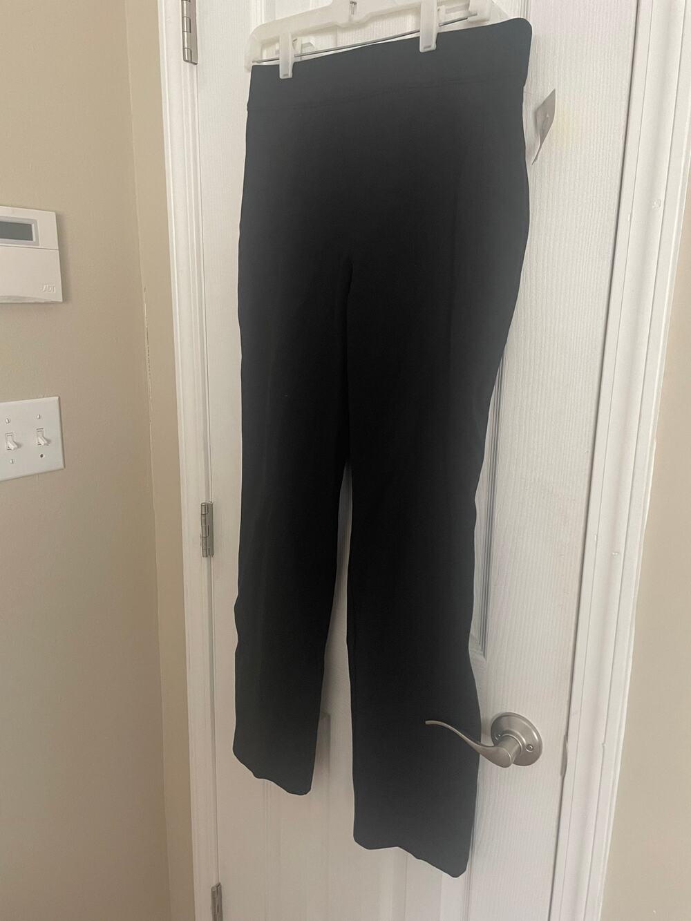 Spanx The Perfect Pant Womens Black Straight Ponte Pant A46